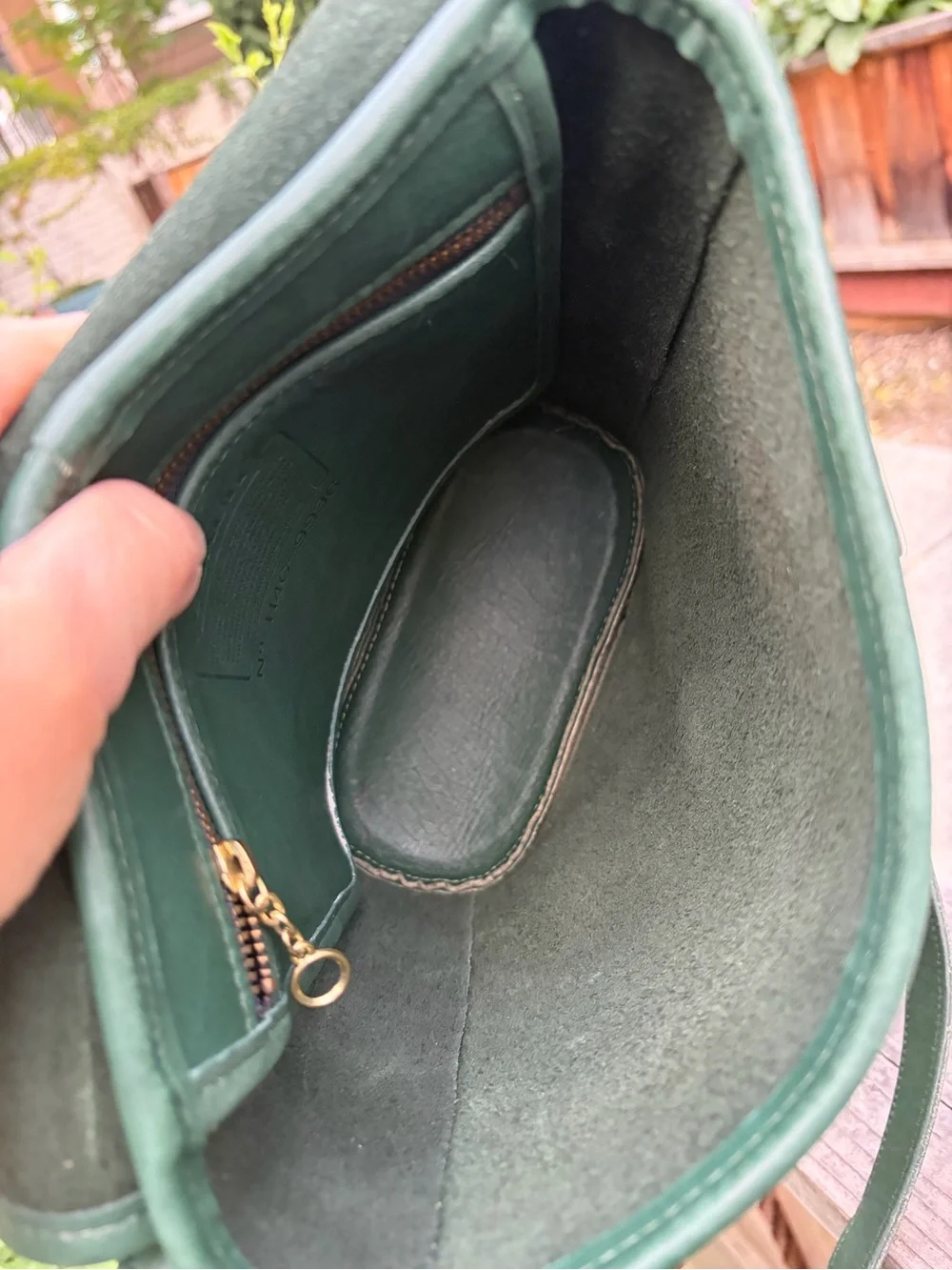 Coach Bottle Green Bradley Bucket Bag EUC